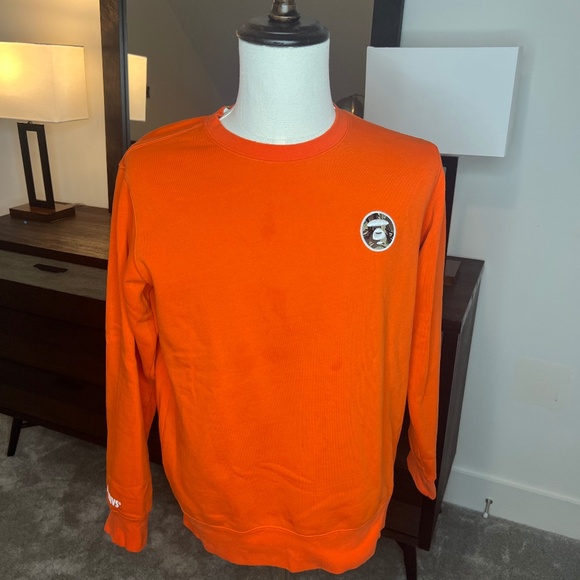 AAPE by A Bathing Ape crewneck sweatshirt in orange - Picture 1 of 4